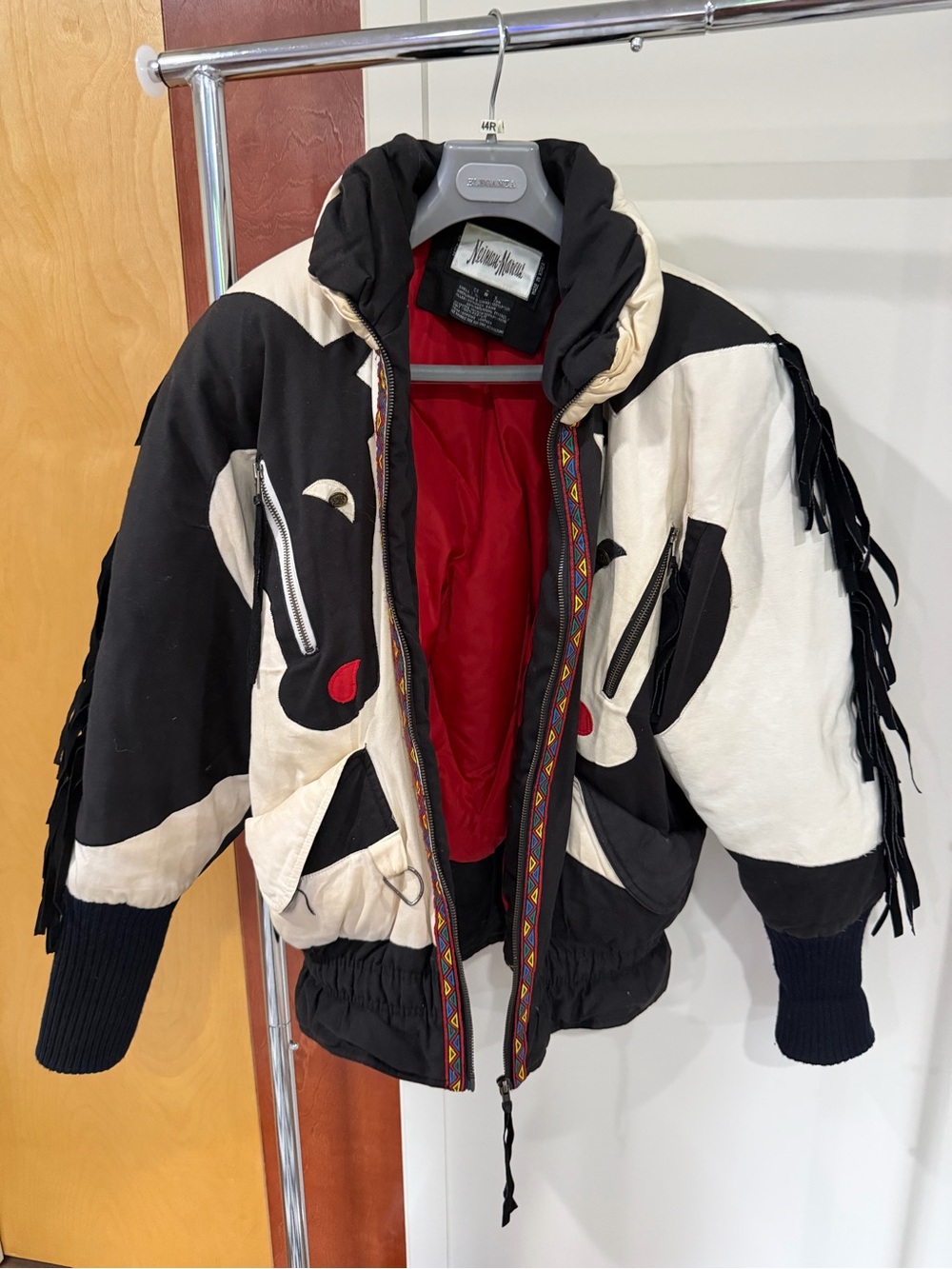 Vintage Rare Collectible Neiman Marcus Puffer Coat Horses Equestrian Southwester - Picture 10 of 16